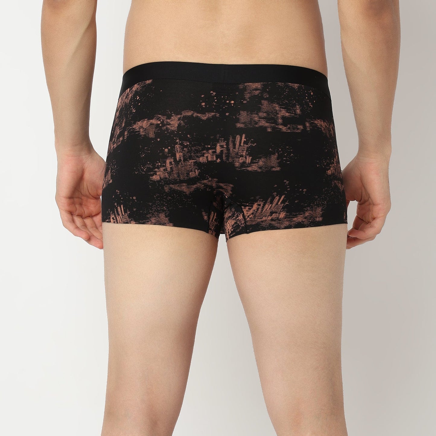 Underjeans by Spykar Men Black Rust Regular Fit Ultrasoft Trunks