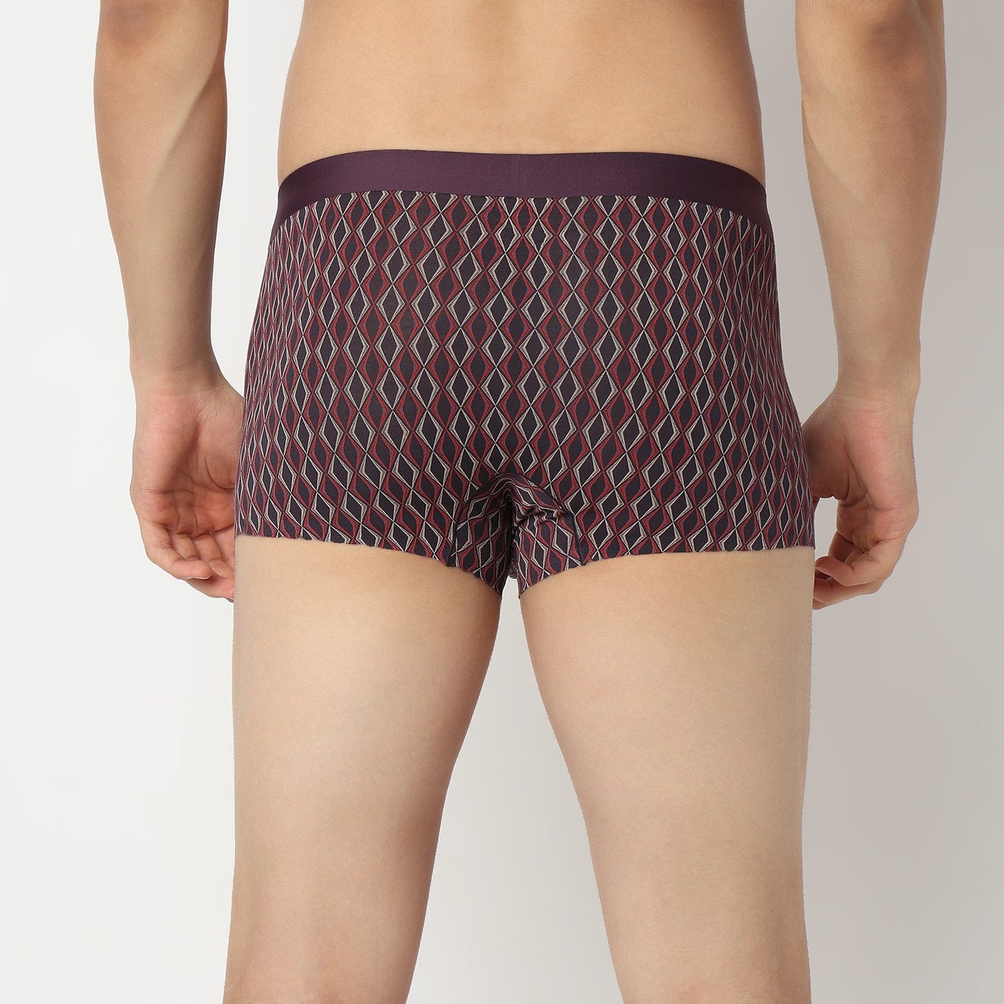 Underjeans by Spykar Men Wine Regular Fit Ultrasoft Trunks