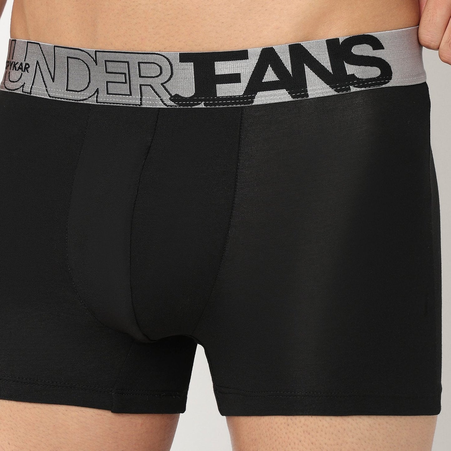 Underjeans Pack Of 2 Cotton Blend Solid Mid-Rise Trunks