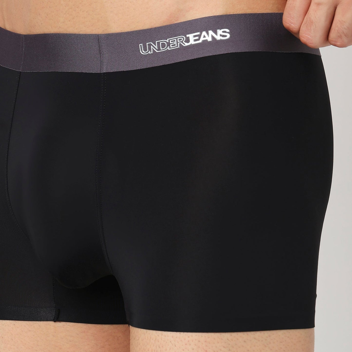 Underjeans Black Nylon Blend Trunks