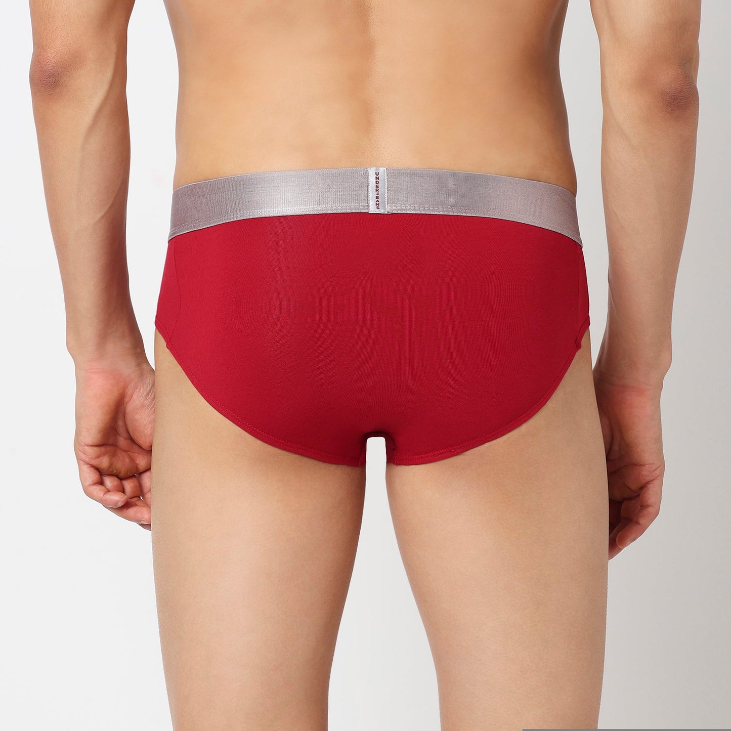 Underjeans Bright Brick Cotton Blend Briefs