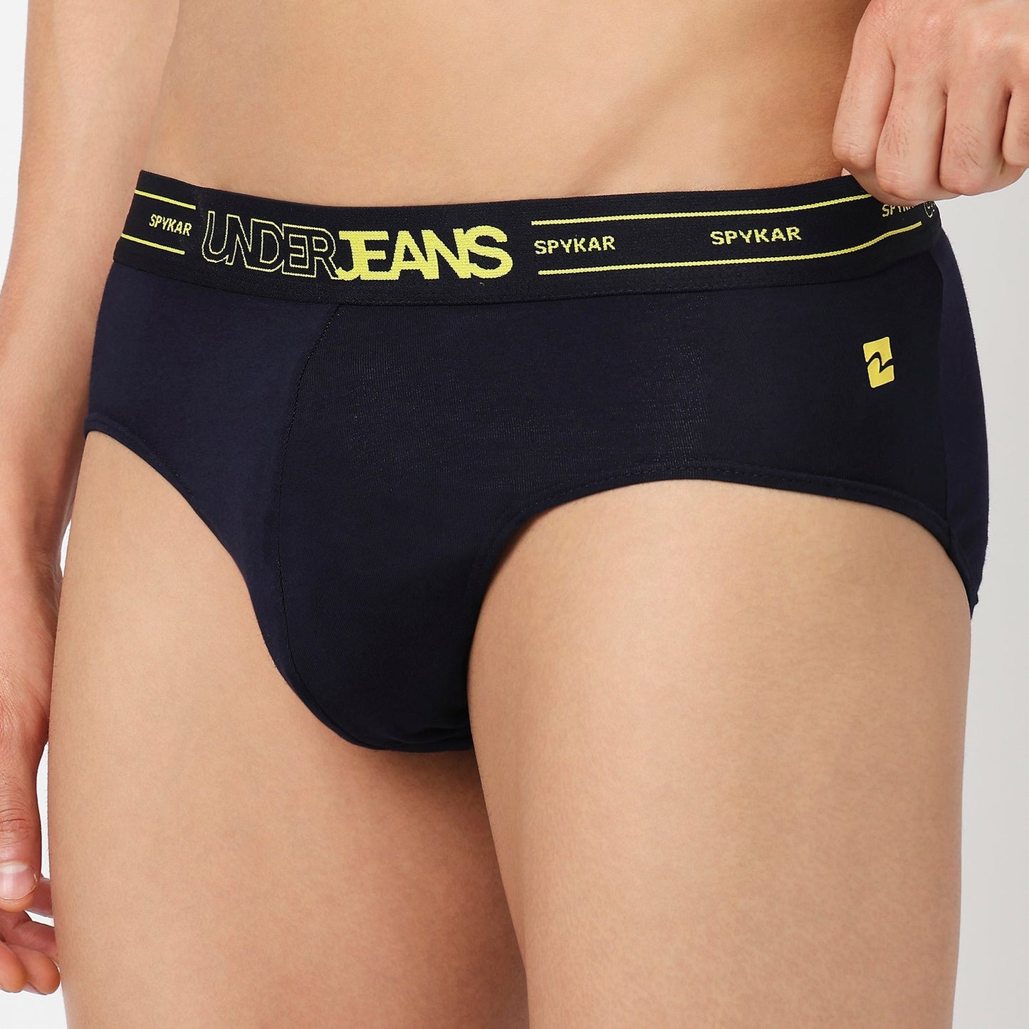 Underjeans Pack Of 2 Cotton Blend Solid Mid-Rise Briefs