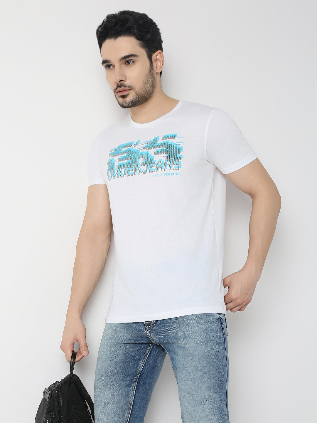 Underjeans By Spykar Men Premium White T-Shirt