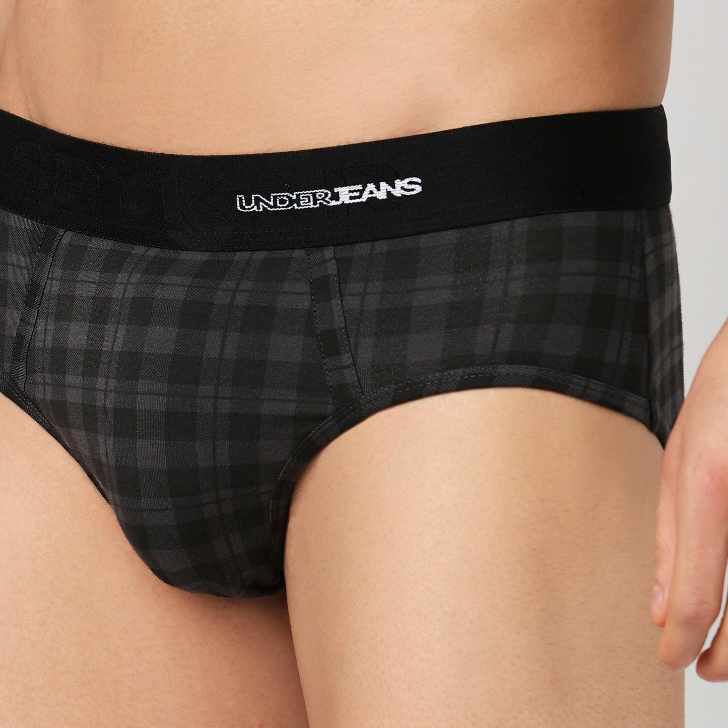 Underjeans Pack Of 2 Cotton Blend Solid Mid-Rise Briefs