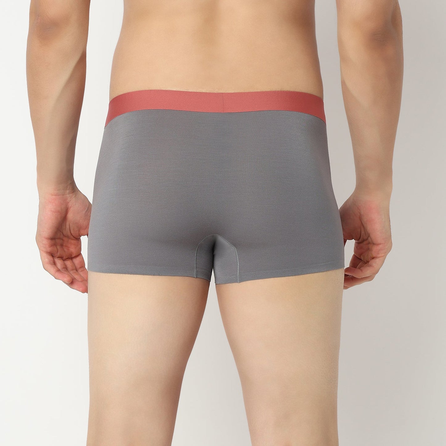 Underjeans by Spykar Men Mid Grey Regular Fit Ultrasoft Trunks