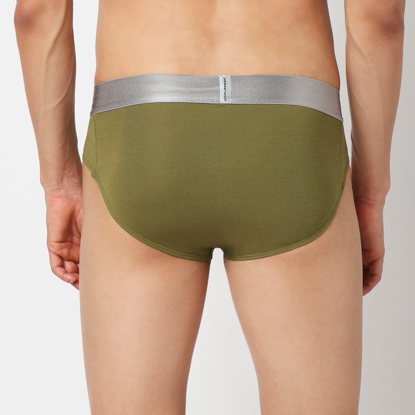Underjeans Bright Olive Cotton Blend Briefs