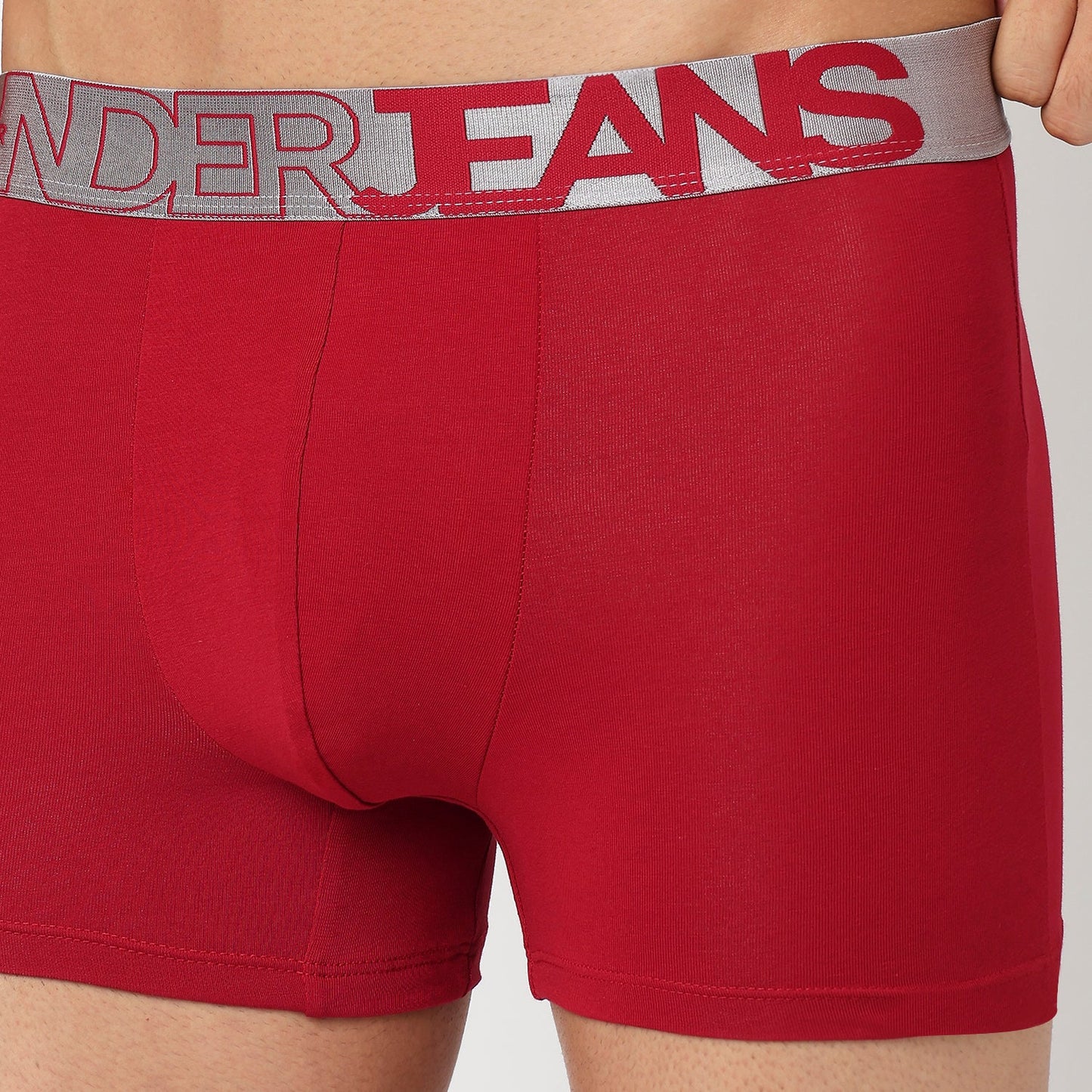 Underjeans Bright Brick Cotton Blend Trunks