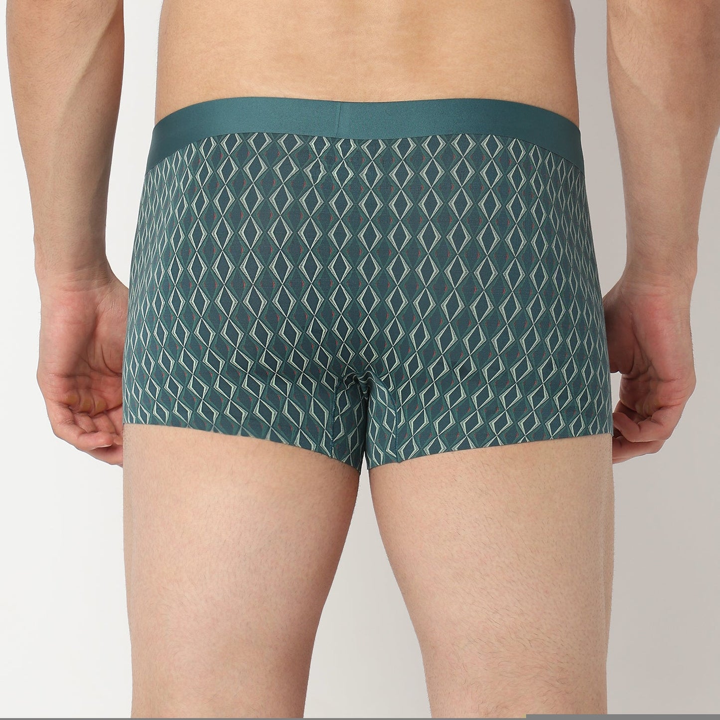 Underjeans by Spykar Men Bottle Green Regular Fit Ultrasoft Trunks