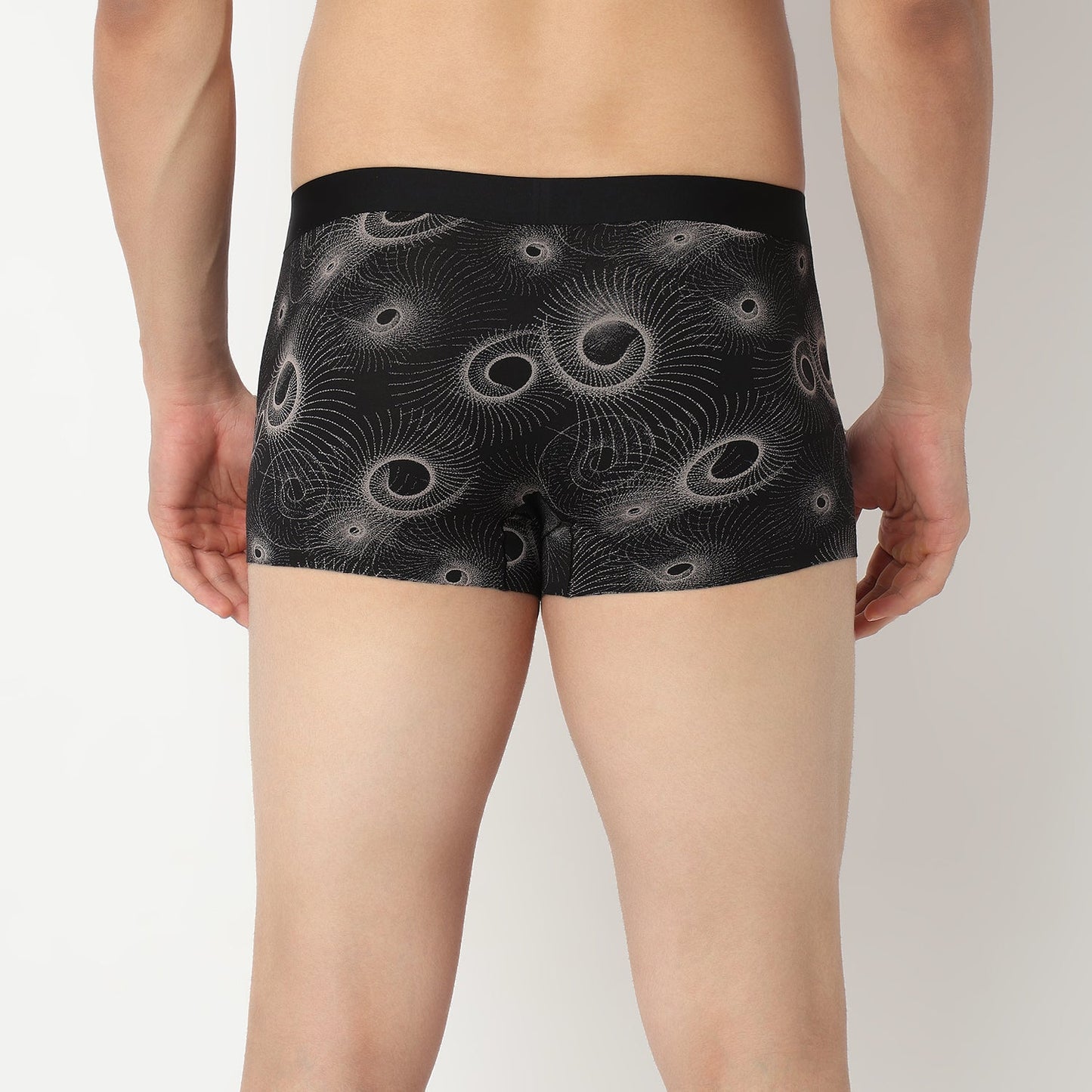 Underjeans by Spykar Men Black Grey Regular Fit Ultrasoft Trunks