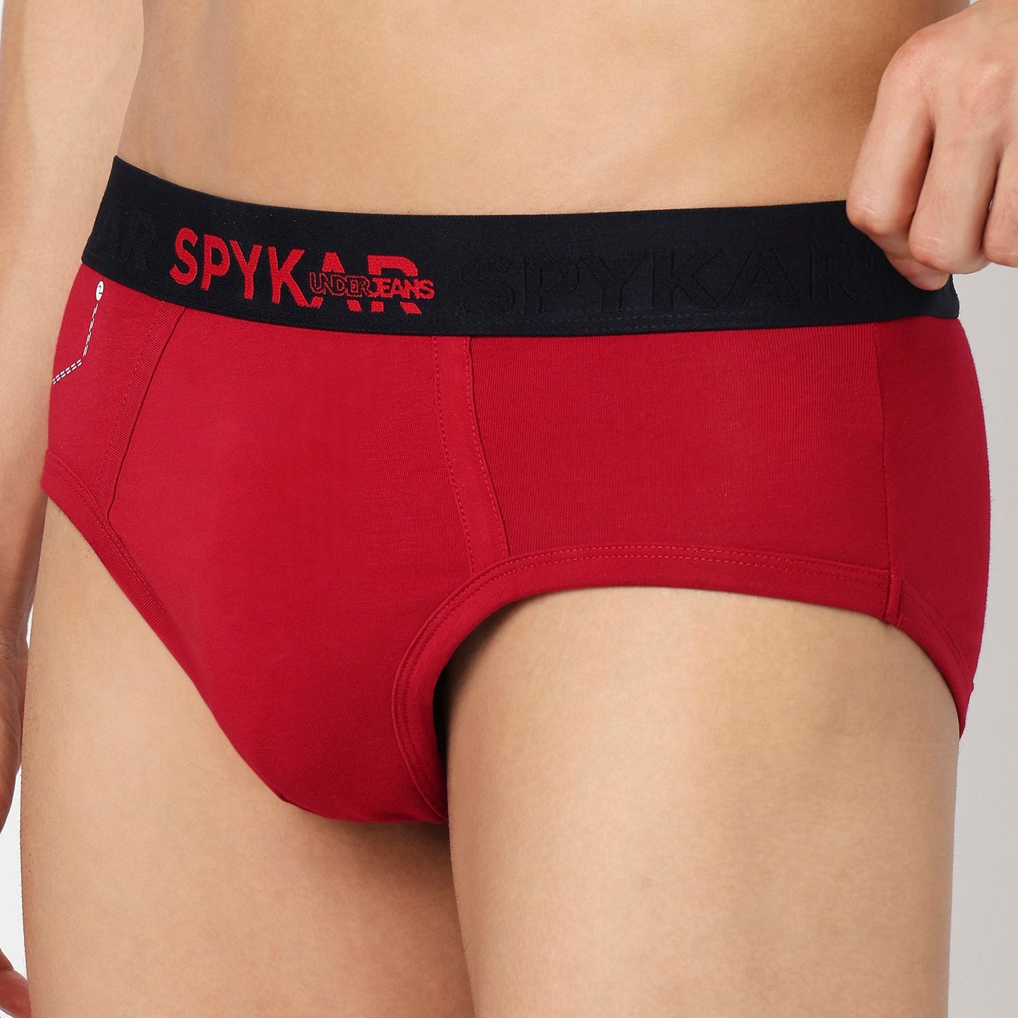 Underjeans Pack Of 2 Cotton Blend Solid Mid-Rise Briefs