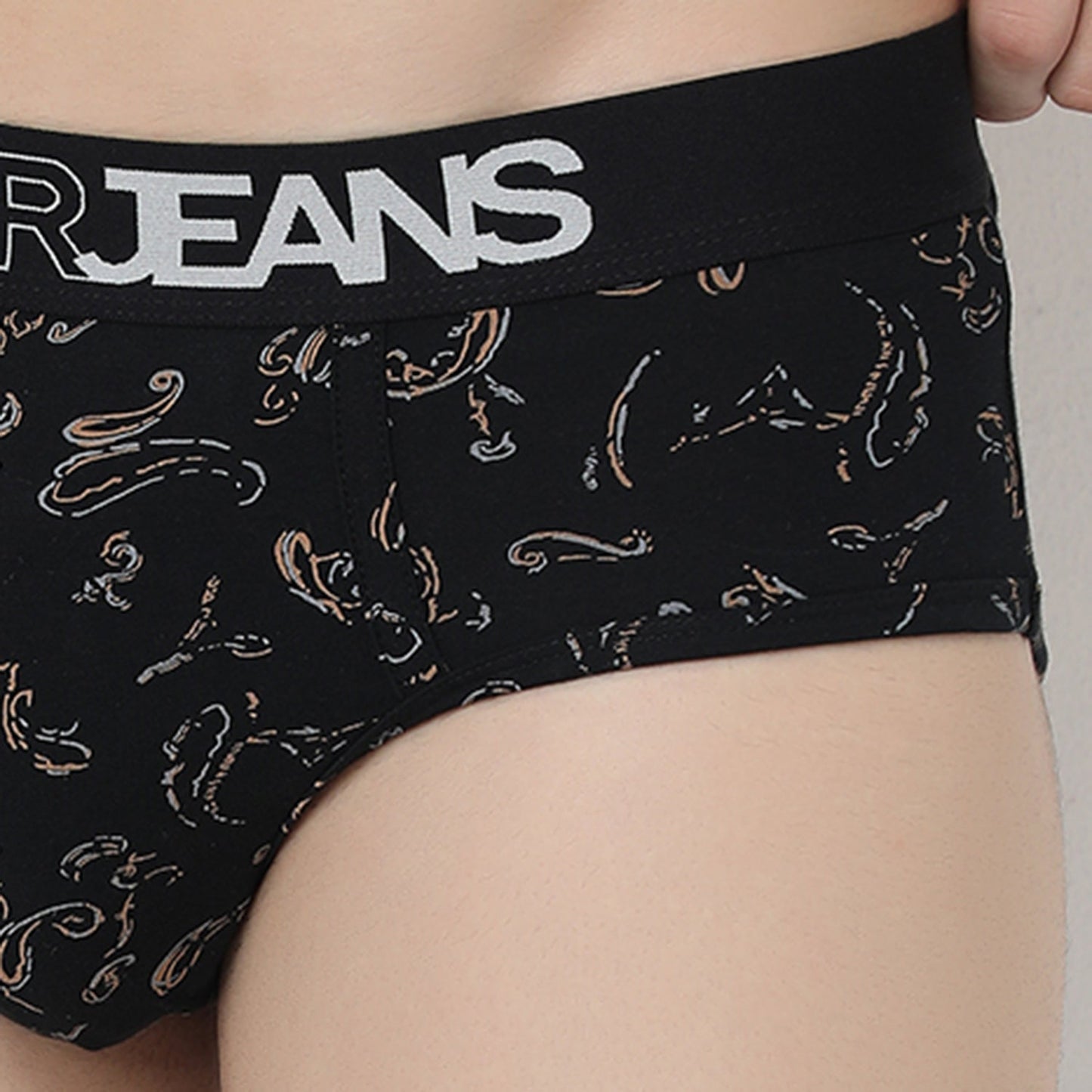 UnderJeans by Spykar Men Basic Dark Grey Ultrasoft Briefs