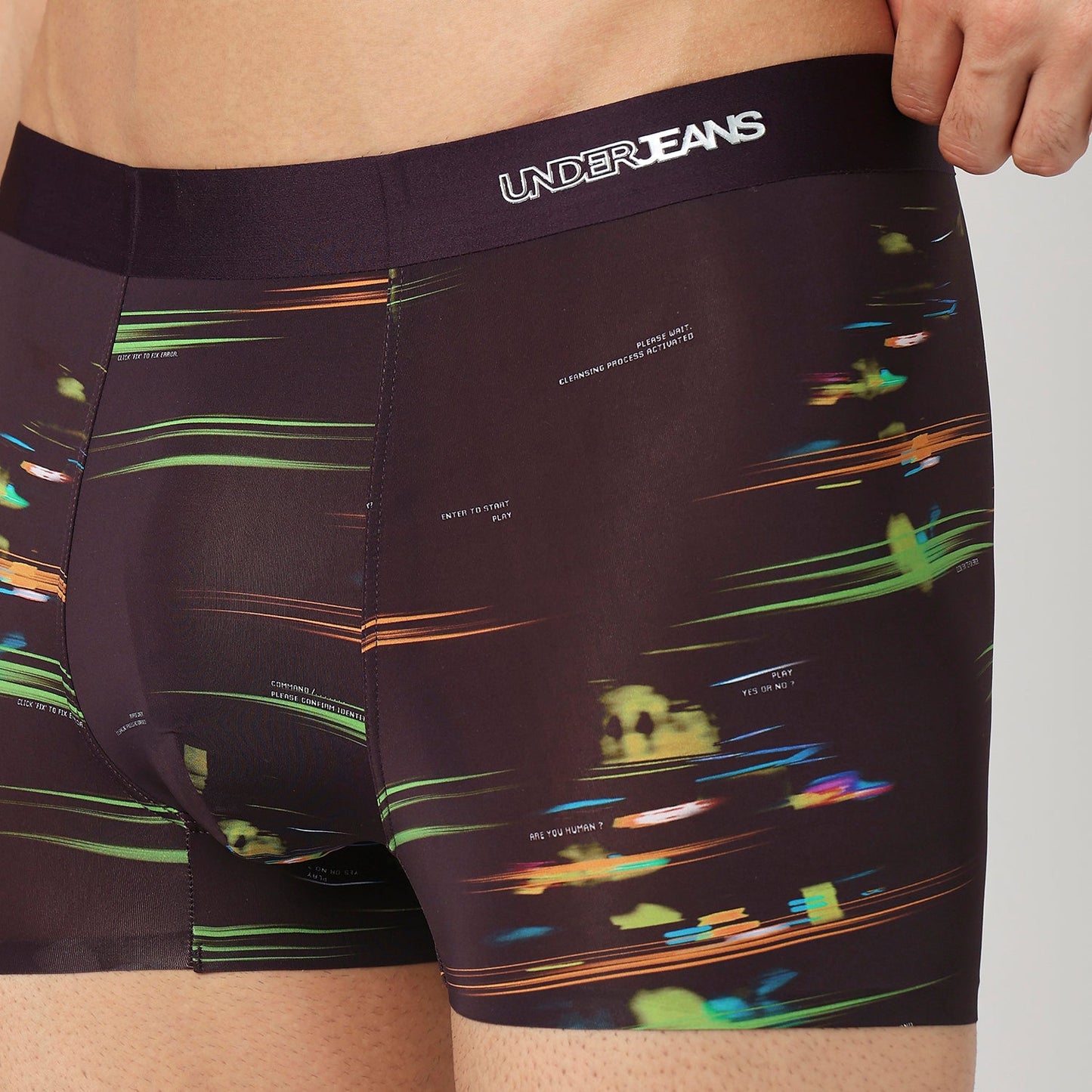 Underjeans Coffee Brown Nylon Blend Trunks