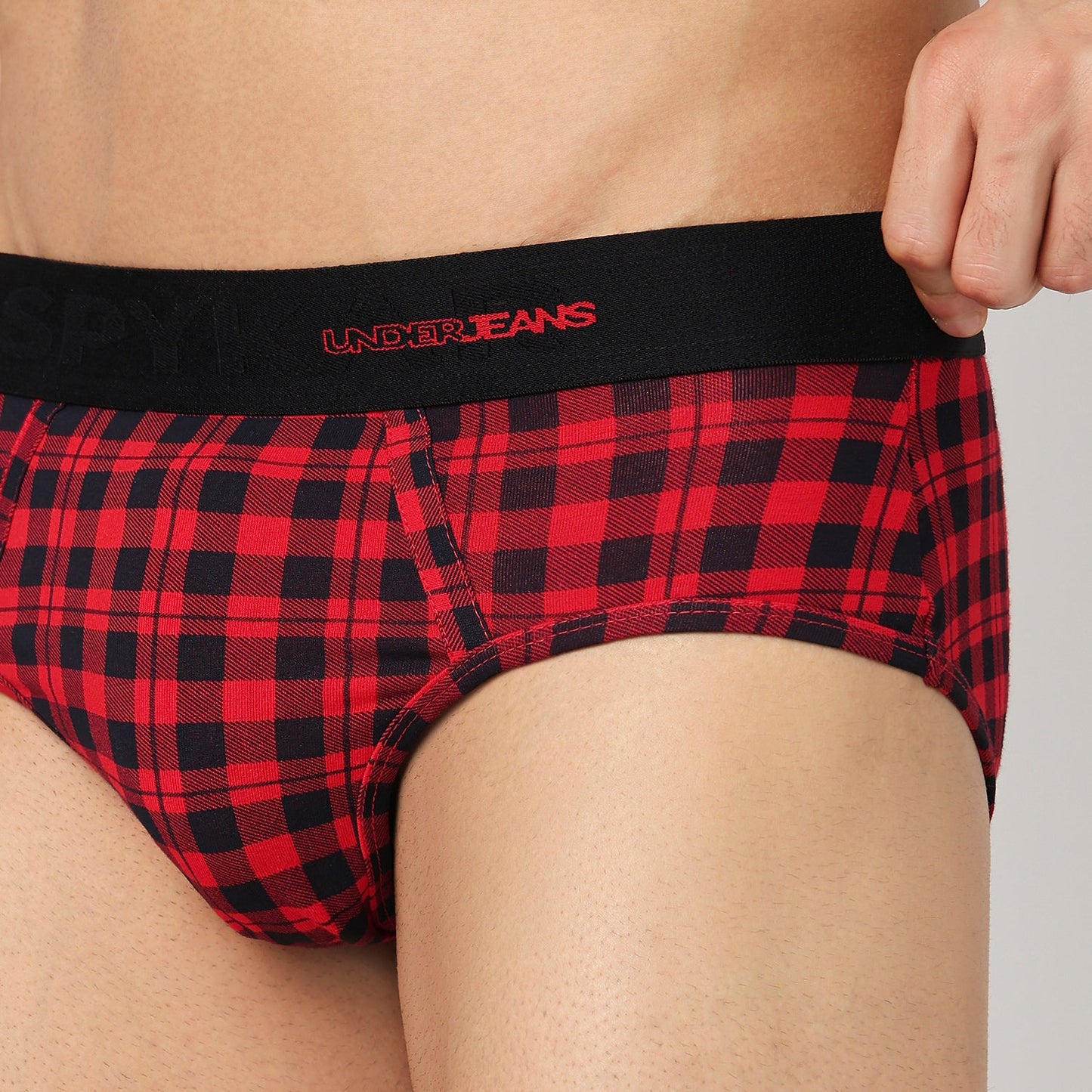 Underjeans Pack Of 3 Cotton Blend Solid Mid-Rise Briefs