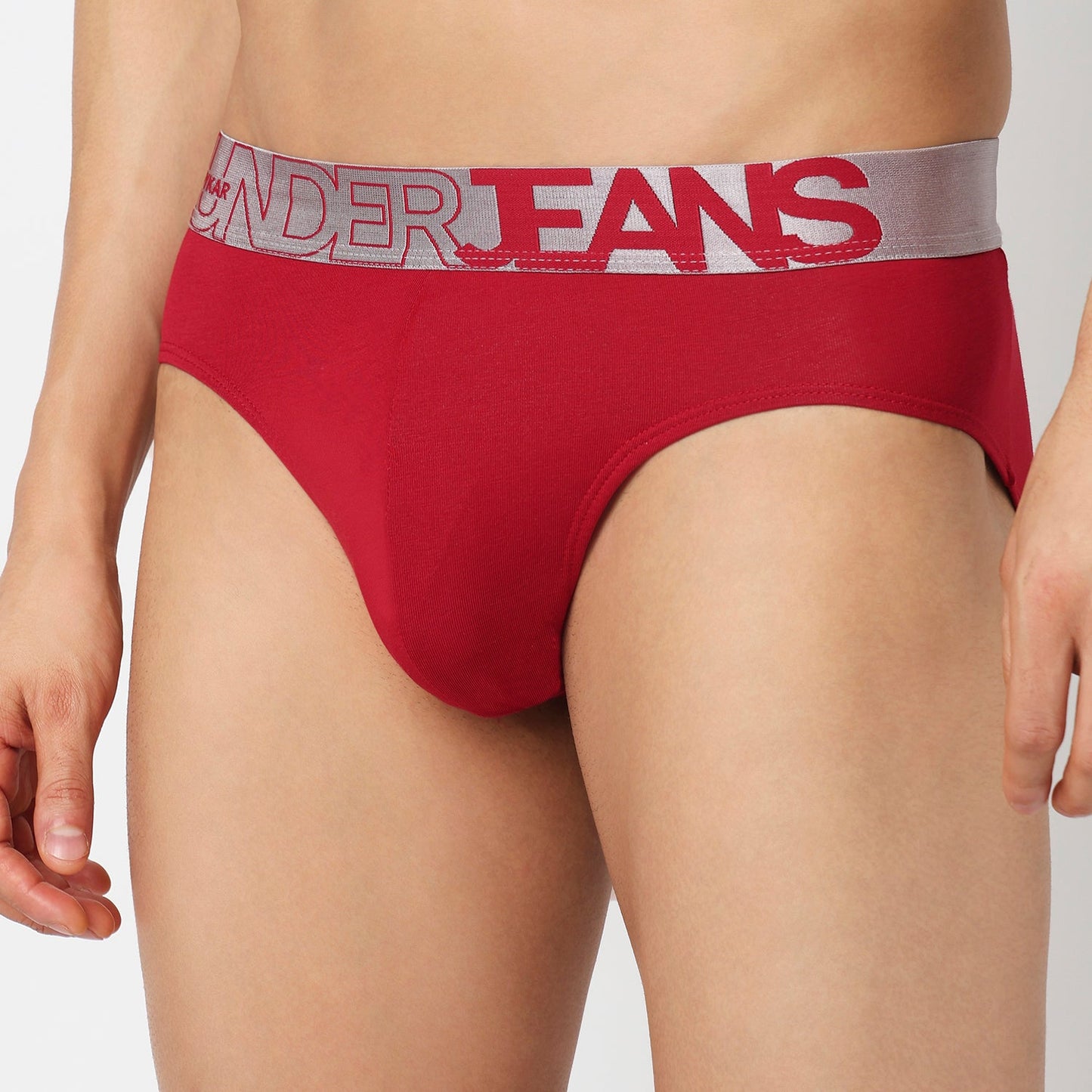 Underjeans Bright Brick Cotton Blend Briefs