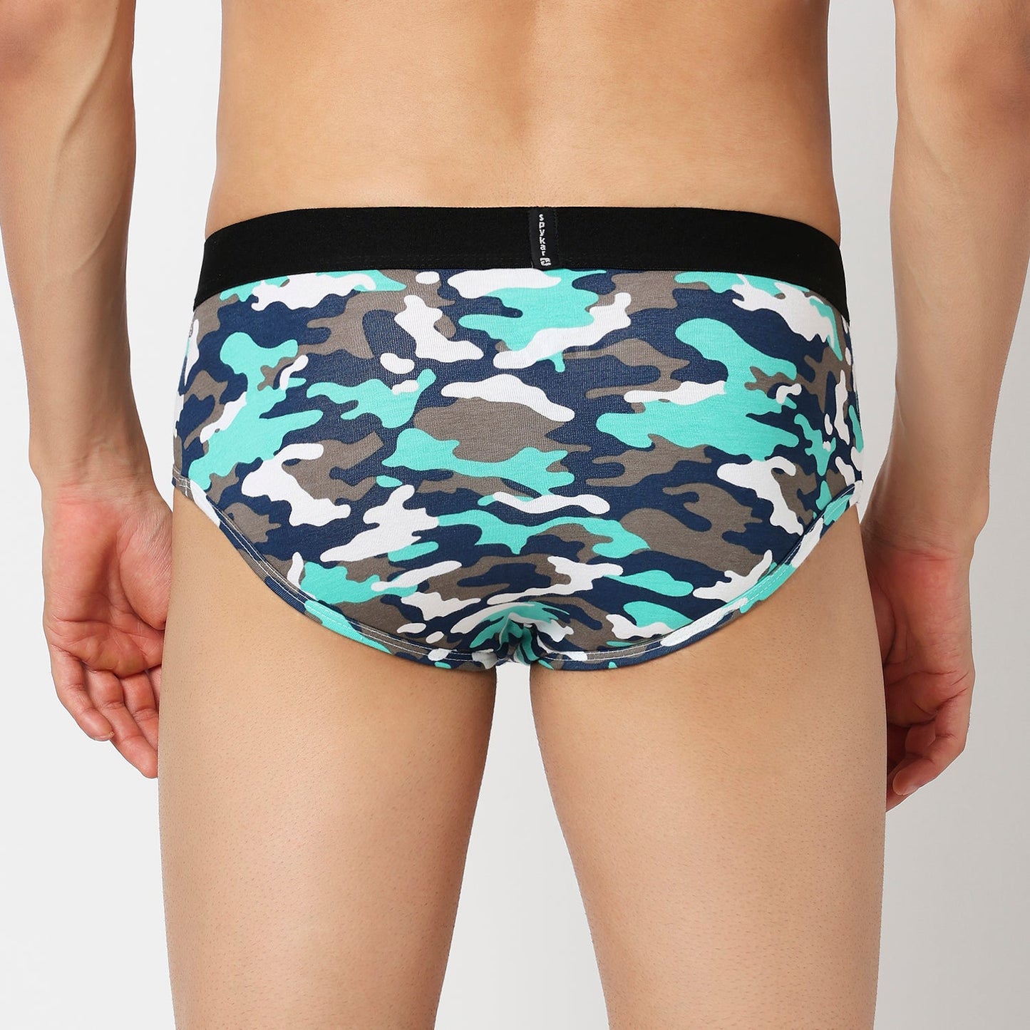 Underjeans Pack Of 2 Cotton Blend Print Mid-Rise Briefs
