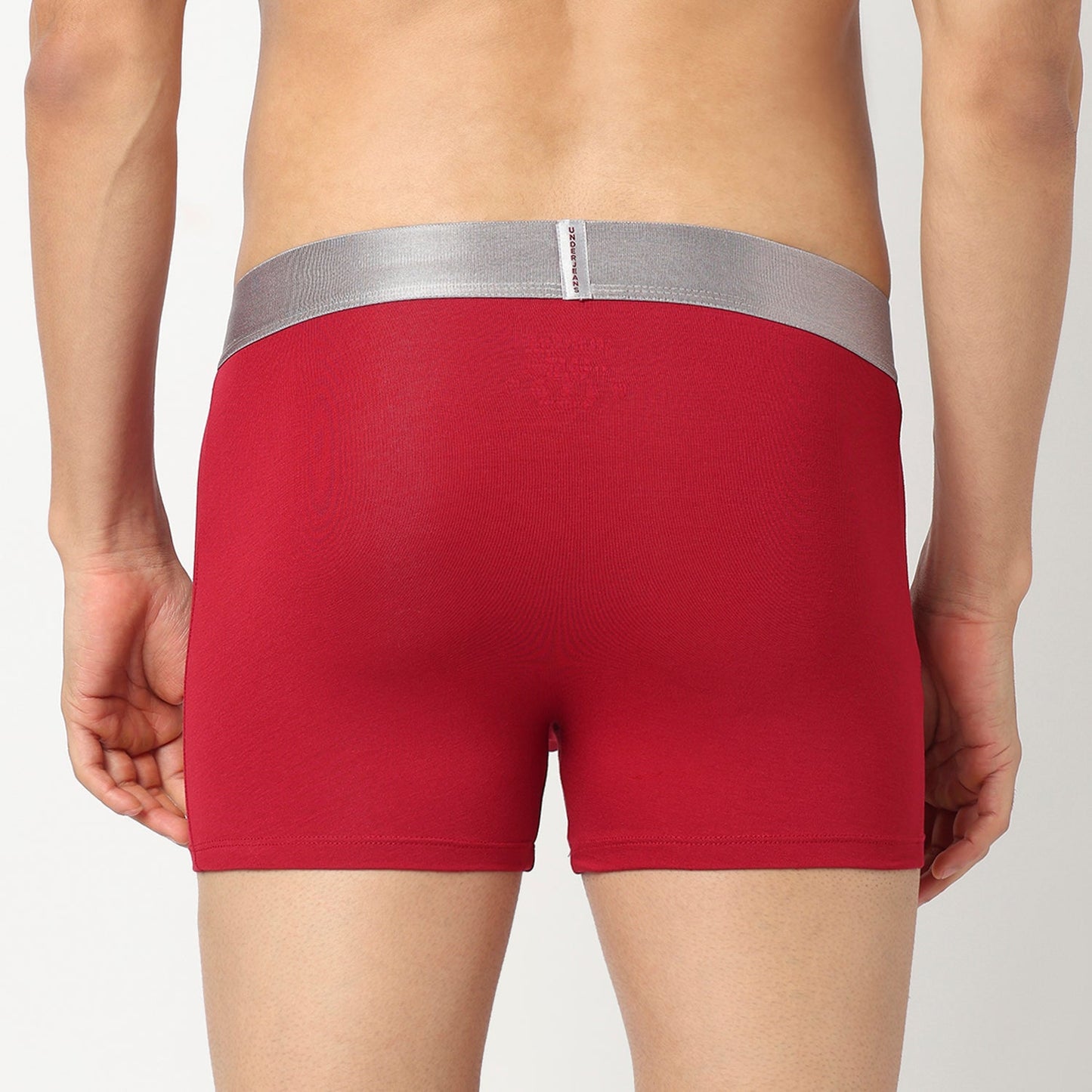 Underjeans Bright Brick Cotton Blend Trunks
