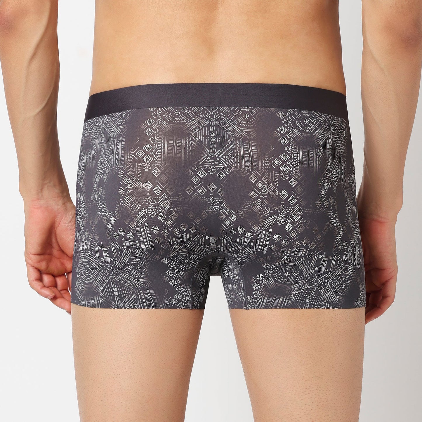 Underjeans Charcoal Grey Nylon Blend Trunks