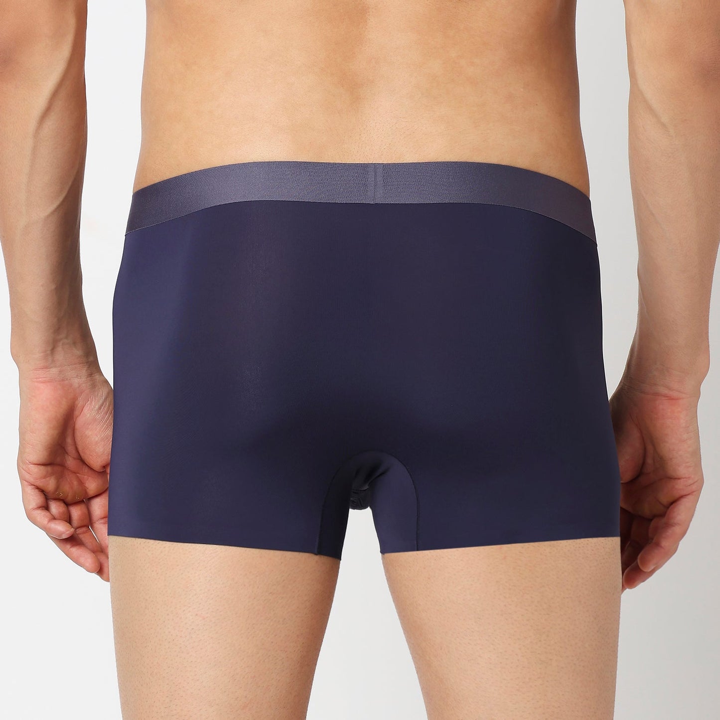 Underjeans Navy Nylon Blend Trunks
