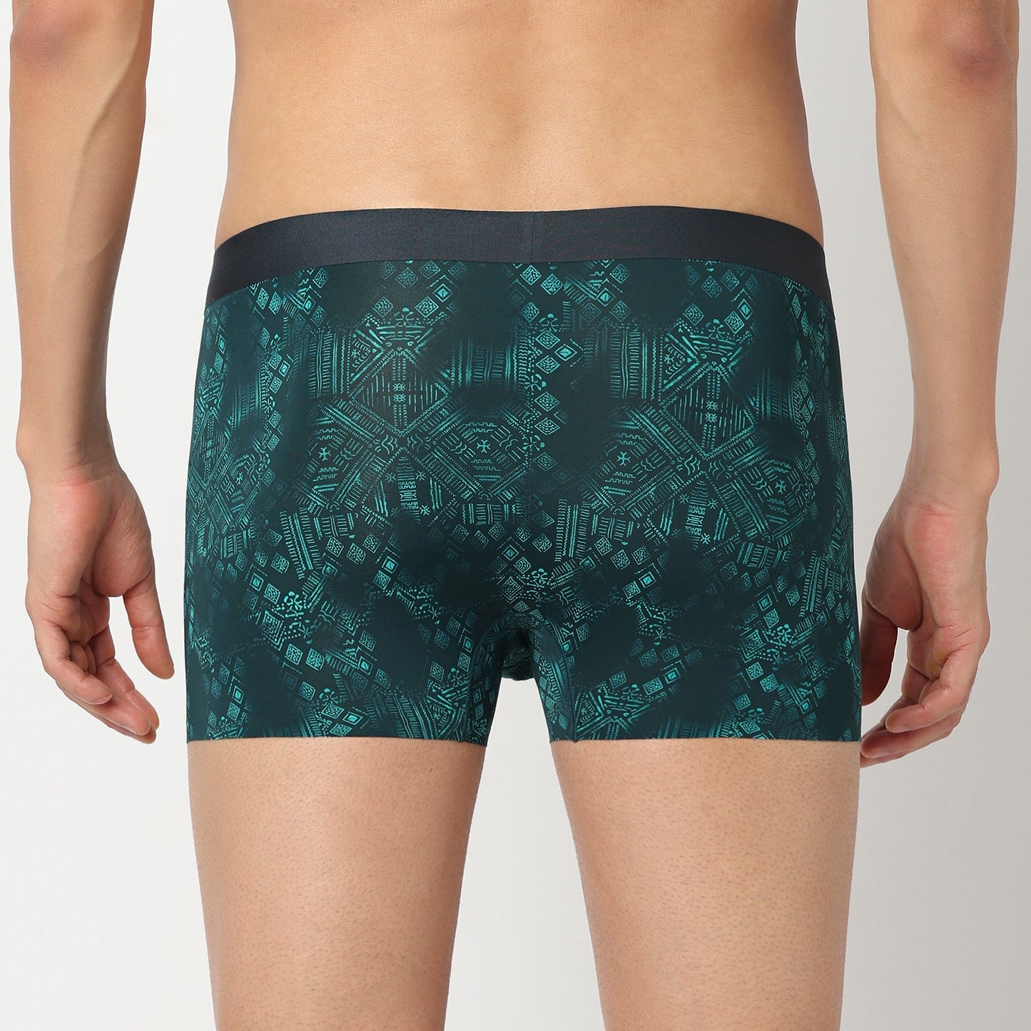 Underjeans Teal Green Nylon Blend Trunks