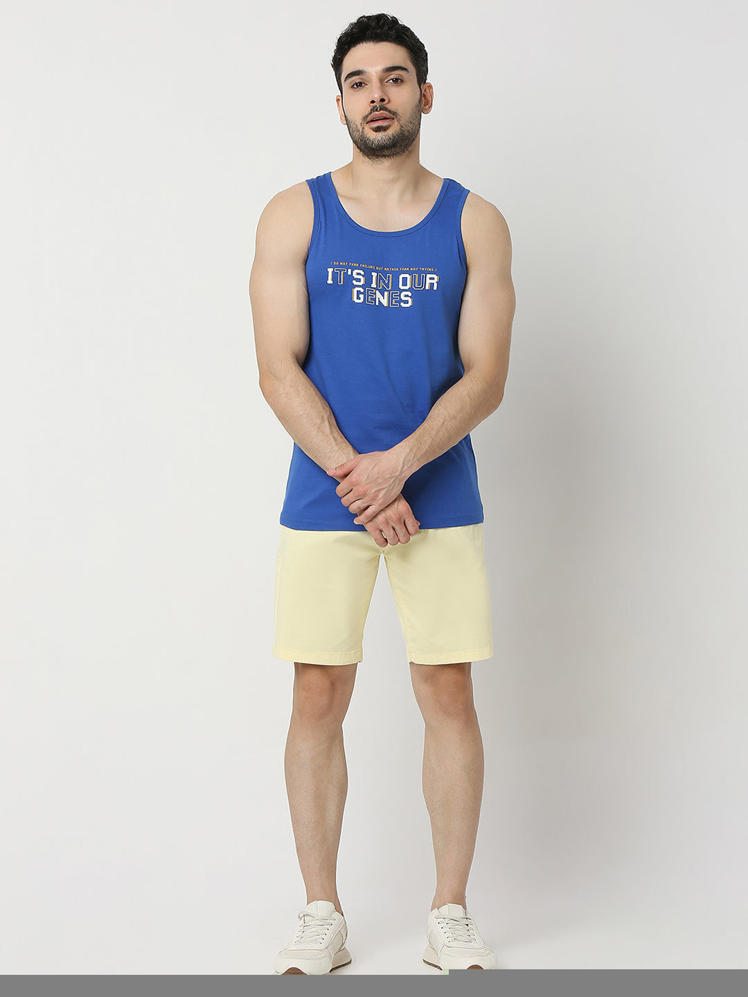 Underjeans by Spykar Men Premium Blue Fashion Vest