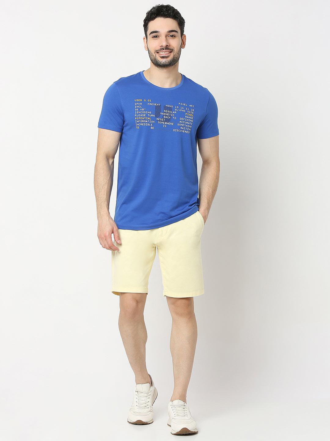 Underjeans by Spykar Men Premium T Blue T-shirt