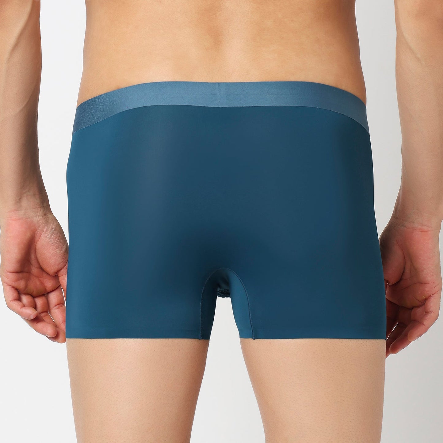 Underjeans Teal Blue Nylon Blend Trunks