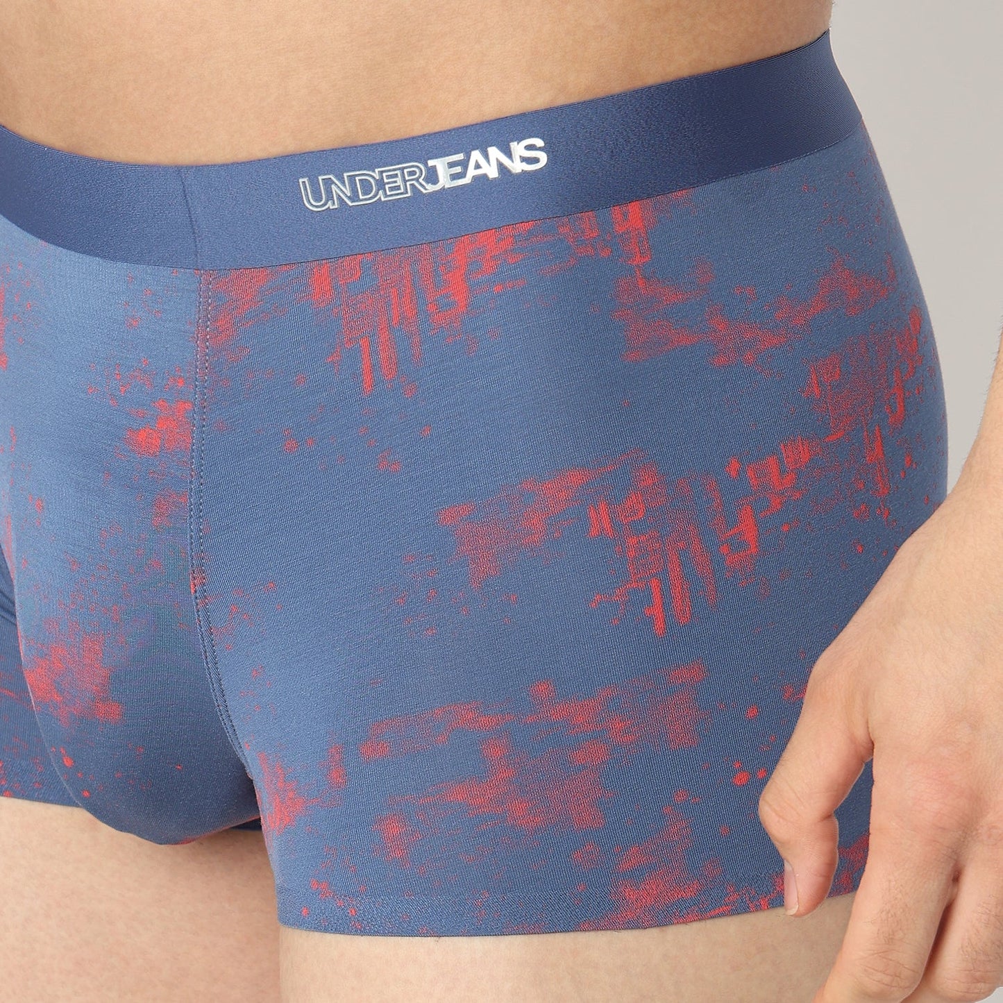 Underjeans by Spykar Men Mid Blue Regular Fit Ultrasoft Trunks