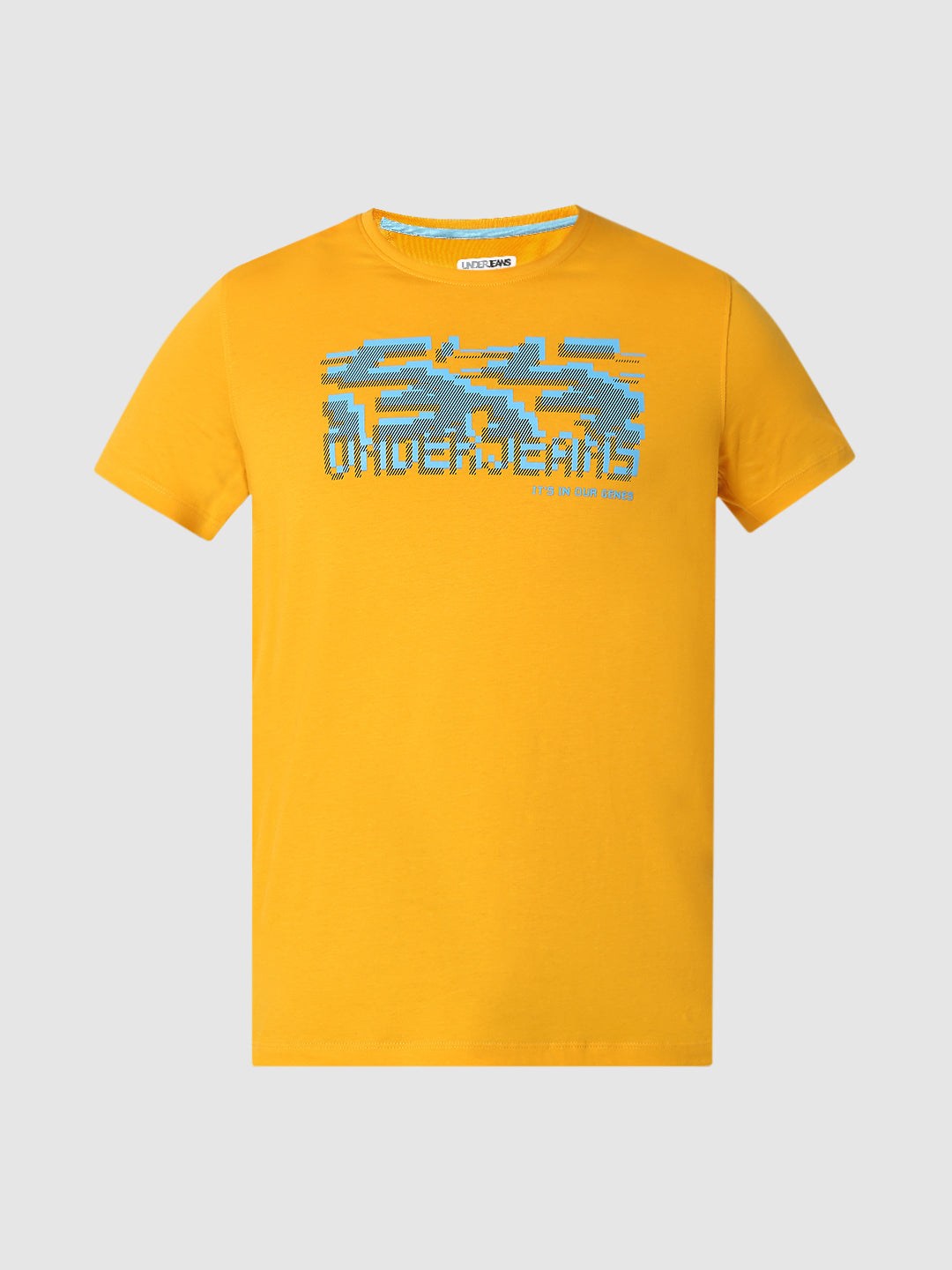 Underjeans By Spykar Men Premium Chrome Yellow T-Shirt