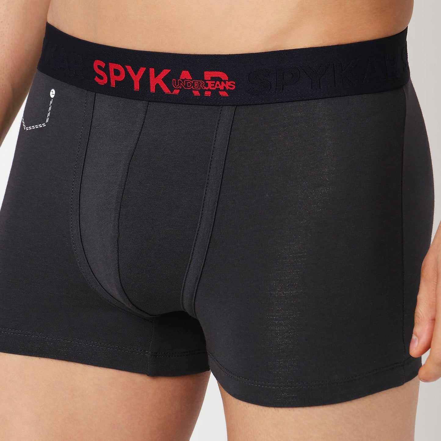Underjeans Pack Of 2 Cotton Blend Solid Mid-Rise Trunks
