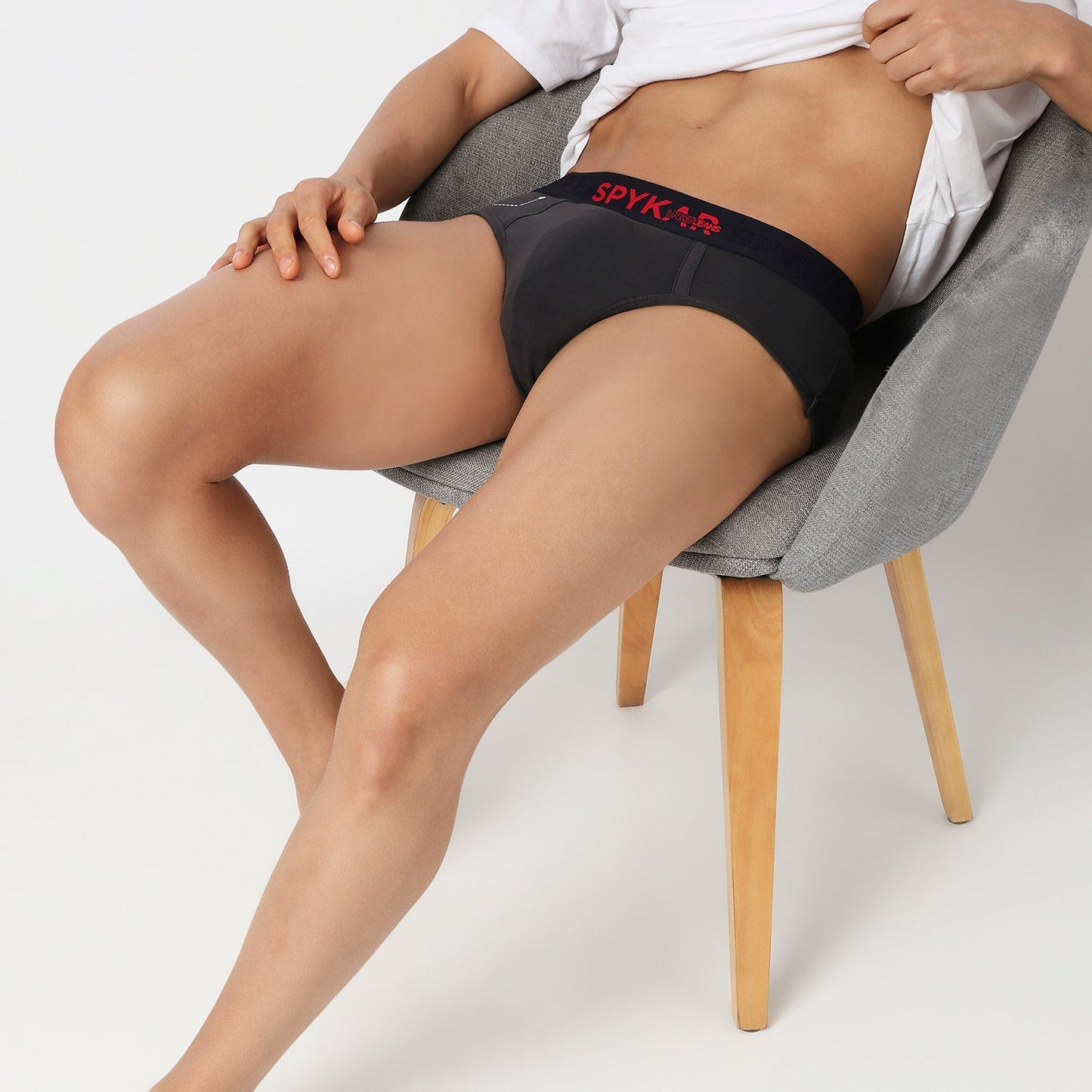 Underjeans Pack Of 2 Cotton Blend Solid Mid-Rise Briefs