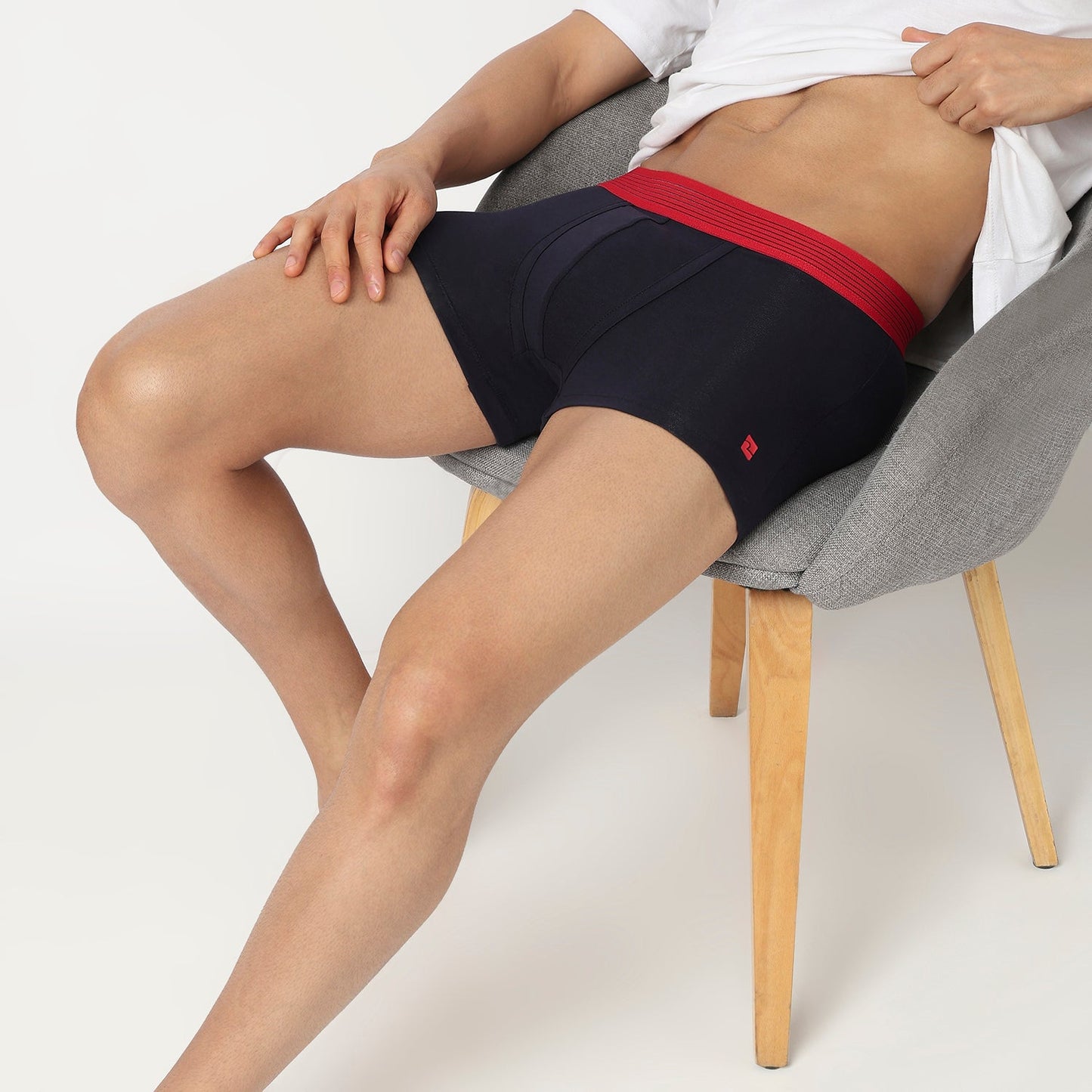 Underjeans Pack Of 3 Cotton Blend Solid Mid-Rise Trunks