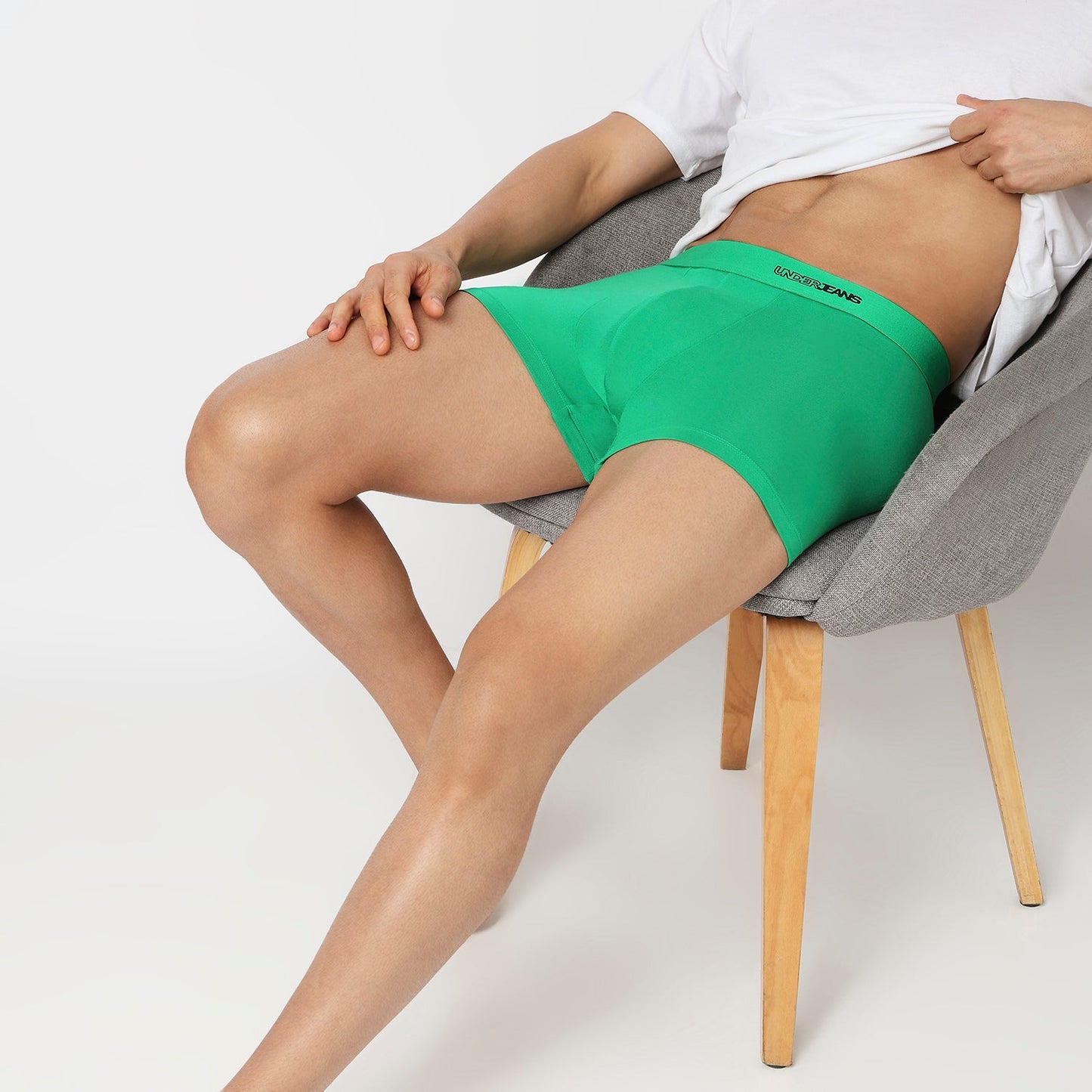 Underjeans Pack Of 3 Modal Blend Solid Mid-Rise Trunks