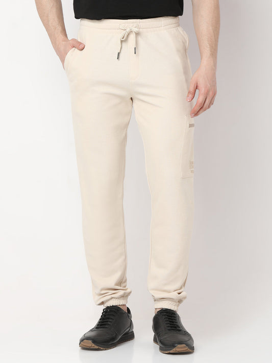 Underjeans By Spykar Men Premium Beige Cargo Pant