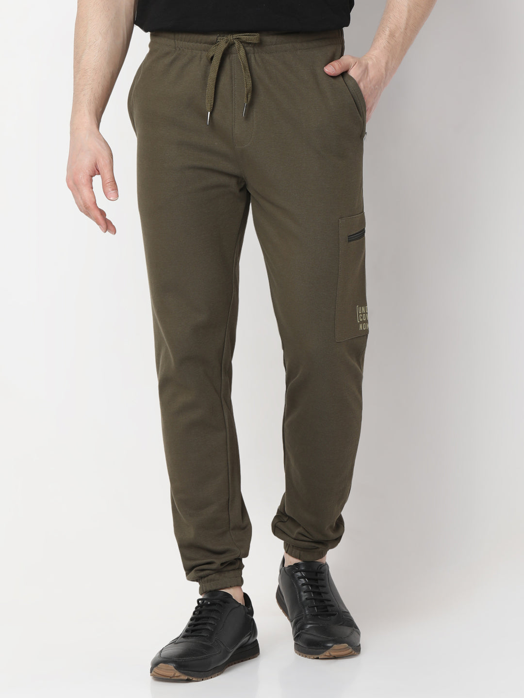 Underjeans By Spykar Men Premium Olive Cargo Pant