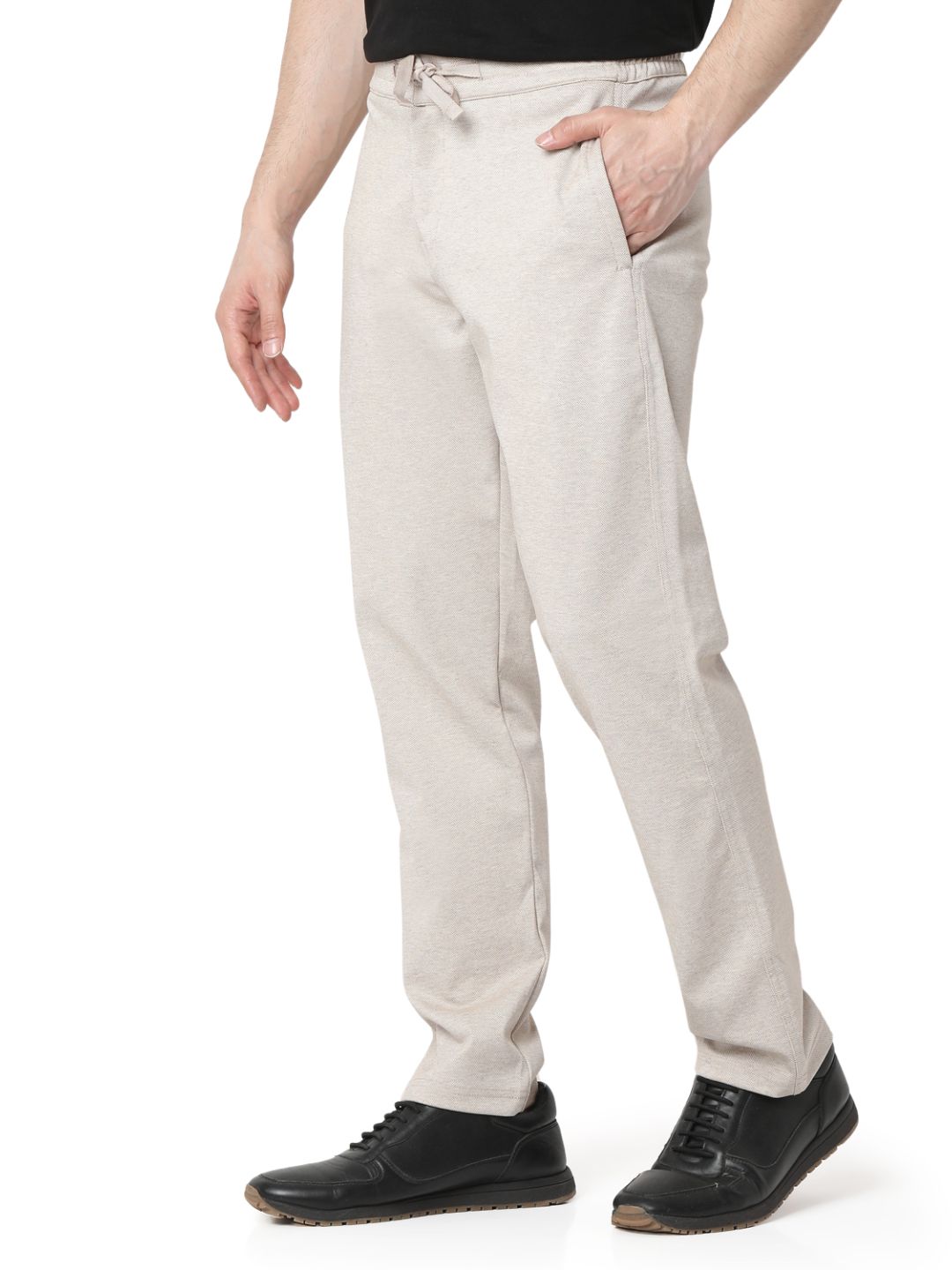 Underjeans By Spykar Men Premium Beige Cargo Pant