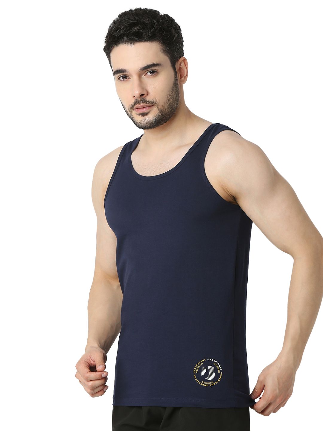 Underjeans By Spykar Men Navy Vest