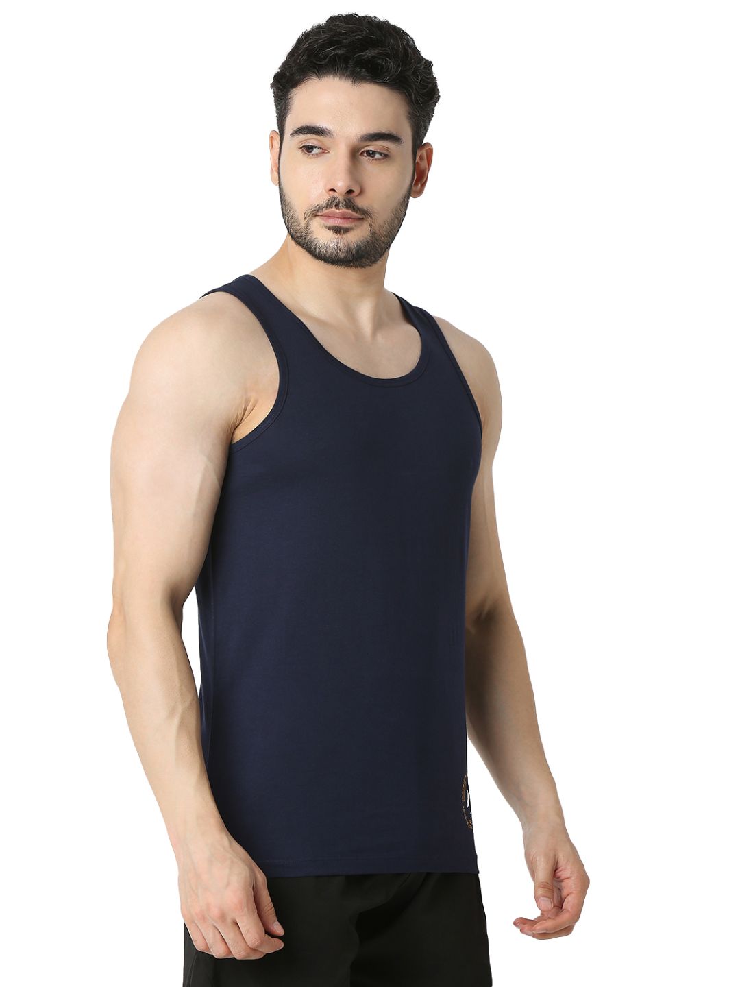 Underjeans By Spykar Men Navy Vest
