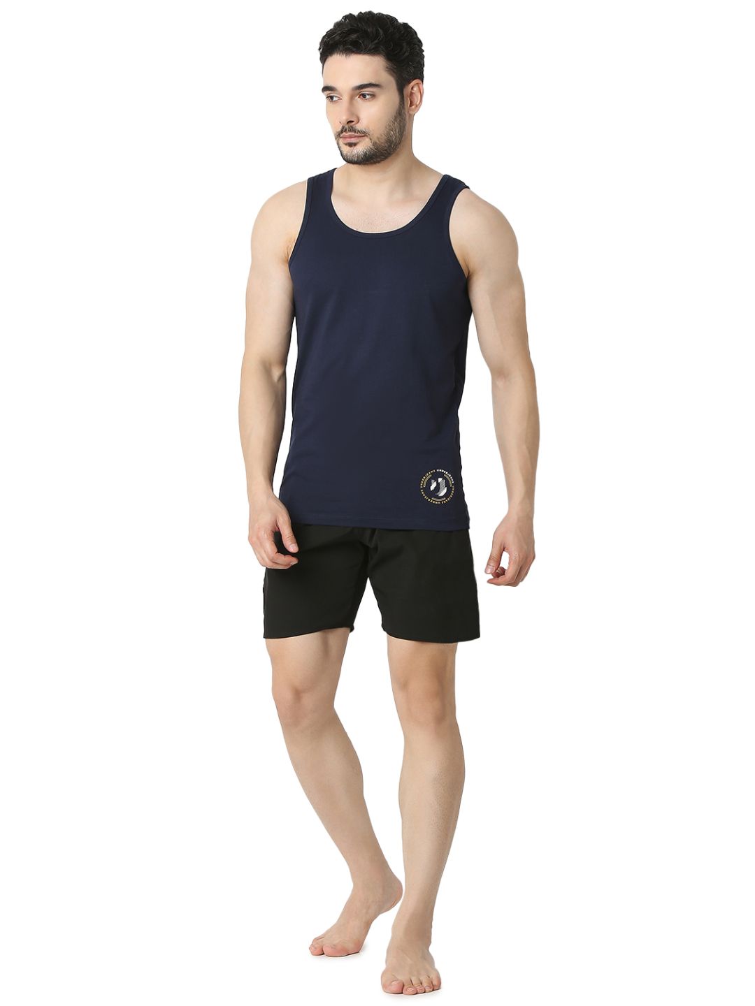 Underjeans By Spykar Men Navy Vest