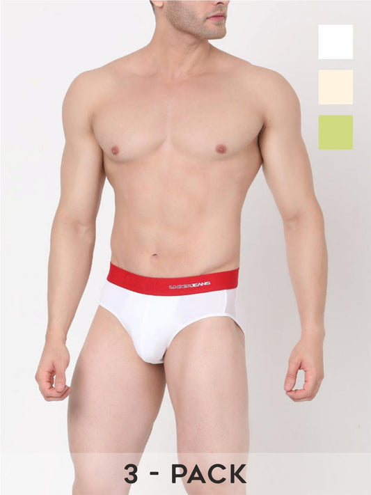 Underjeans By Spykar Cotton Blend Briefs for Men (Pack of 3)