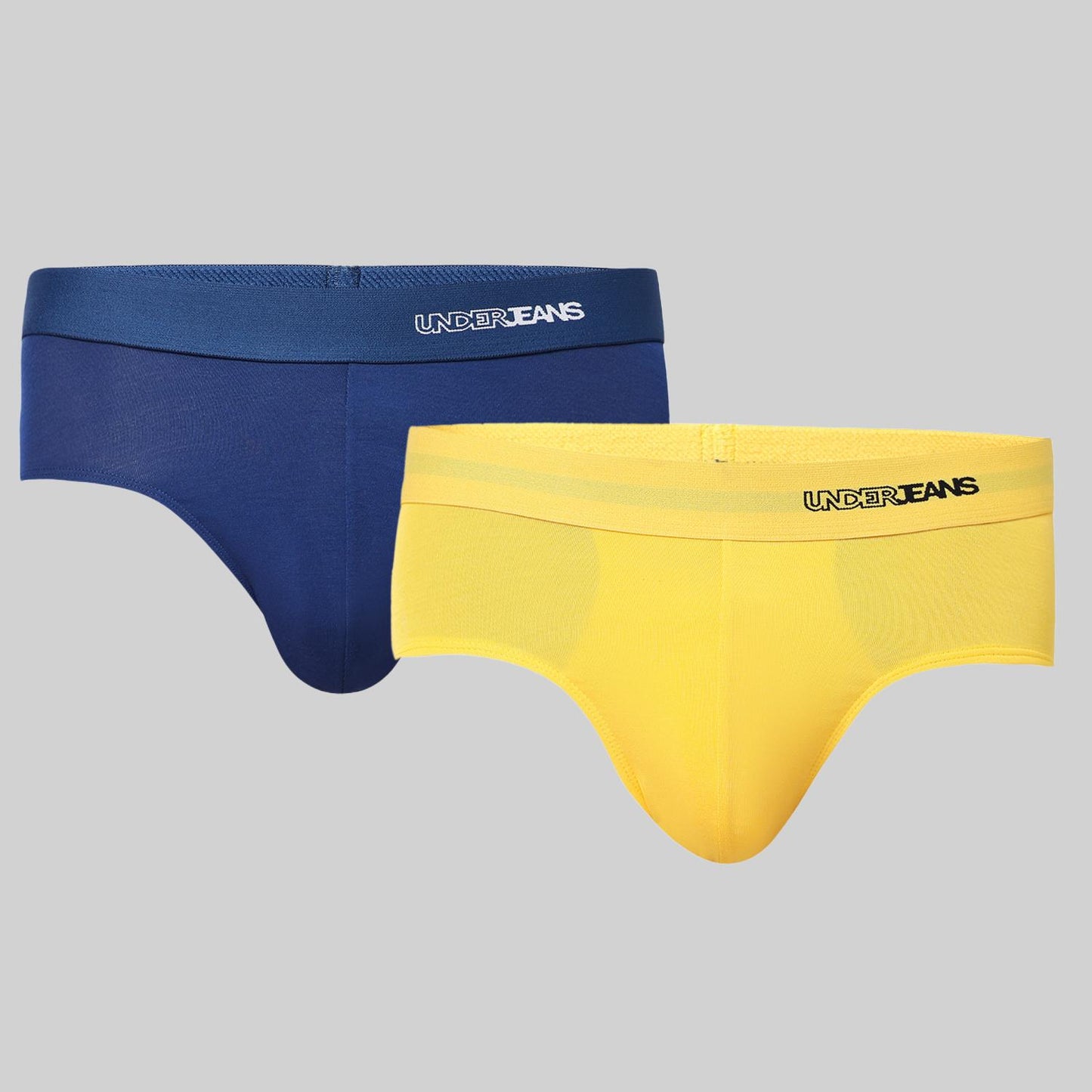 Underjeans Pack Of 2 Modal Blend Solid Mid-Rise Briefs