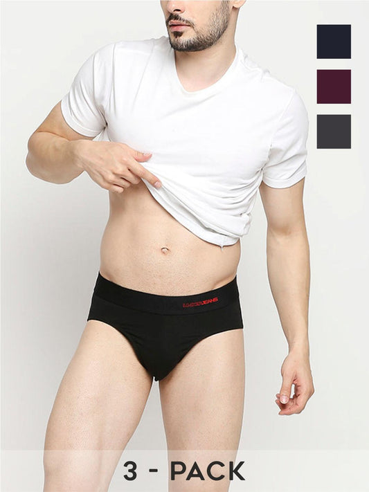 Underjeans By Spykar Cotton Blend Briefs for Men (Pack of 3)