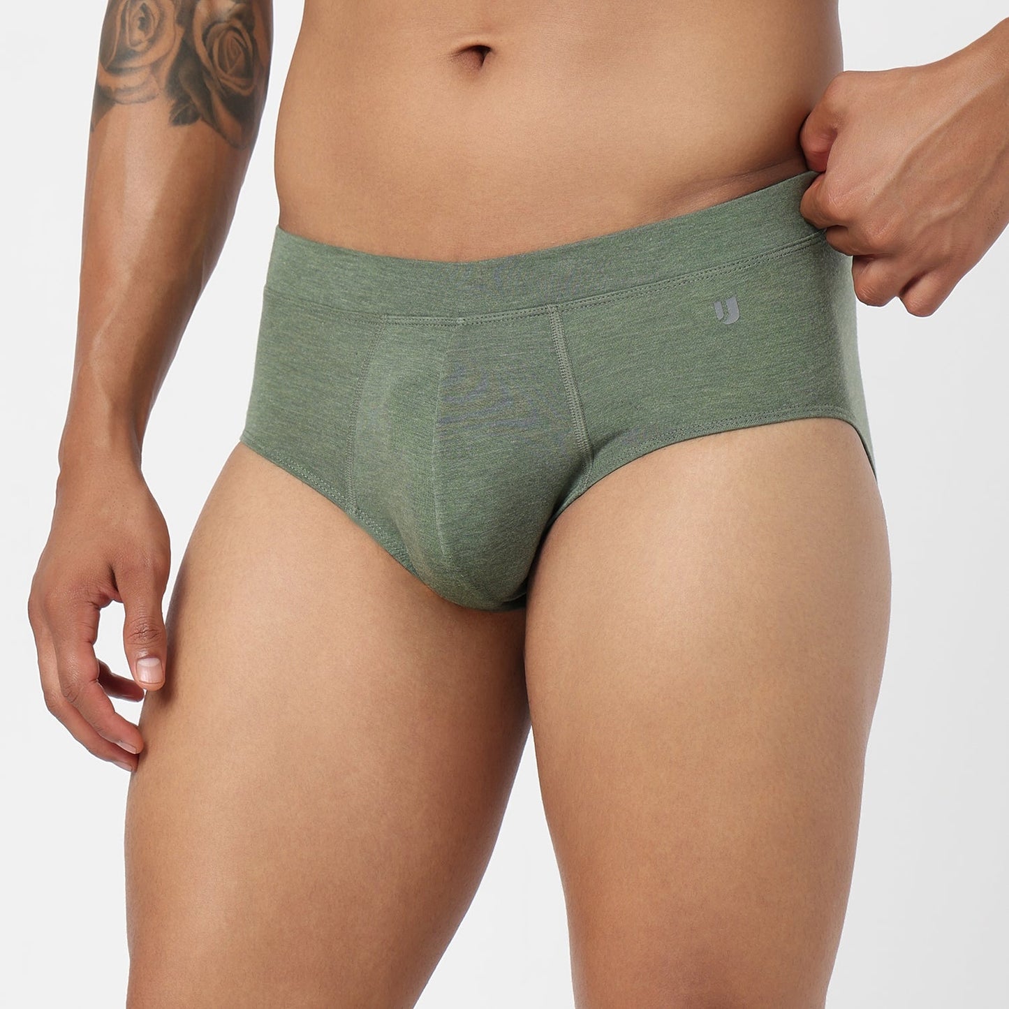 Underjeans Olive Spandex Brief