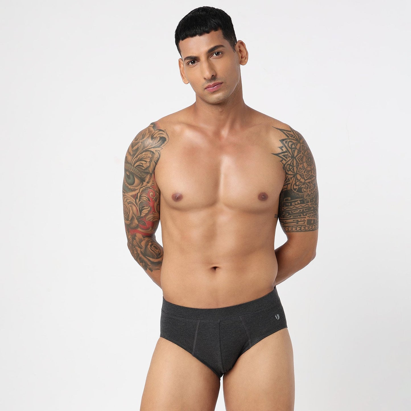 Underjeans Dark Grey Spandex Brief