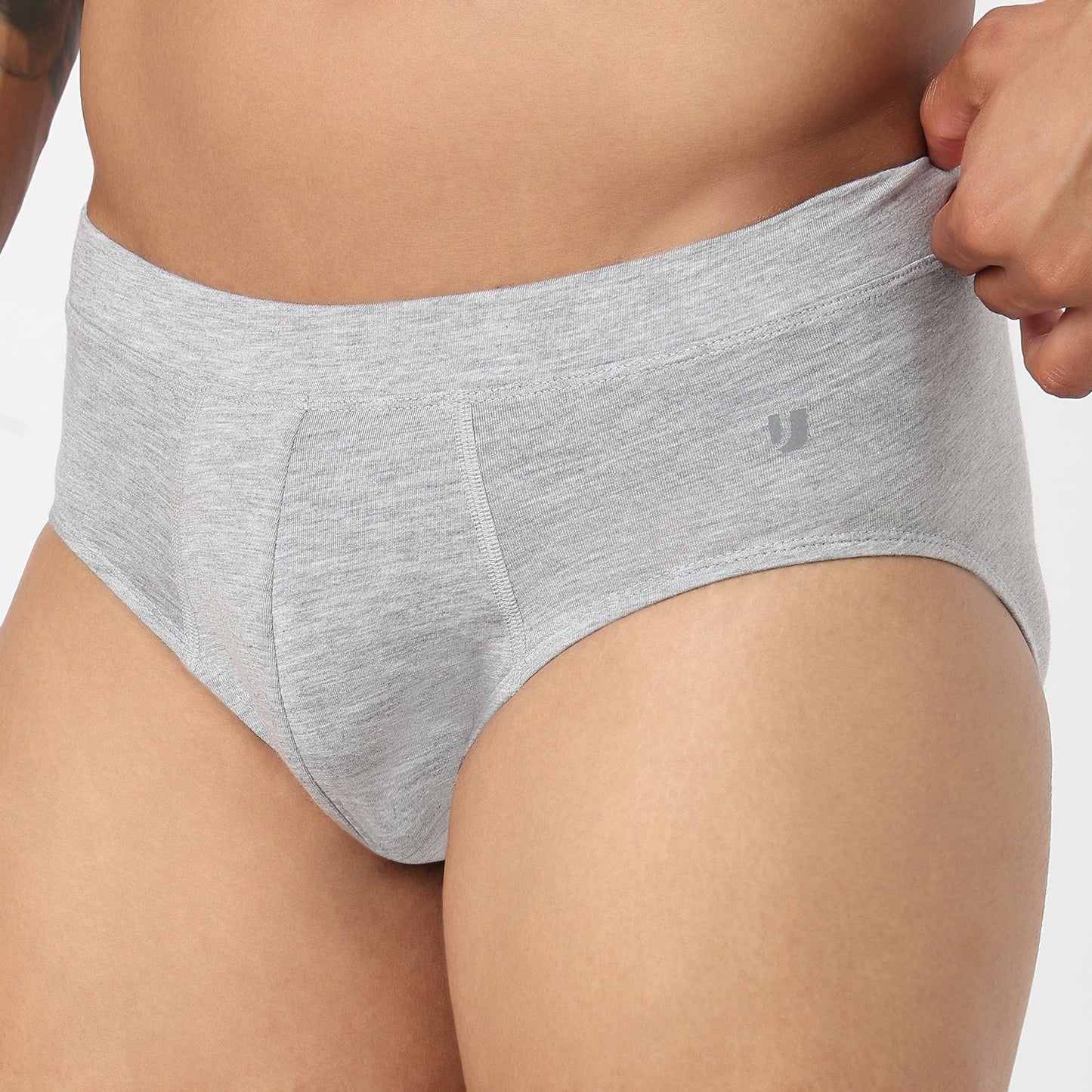 Underjeans Grey Spandex Brief