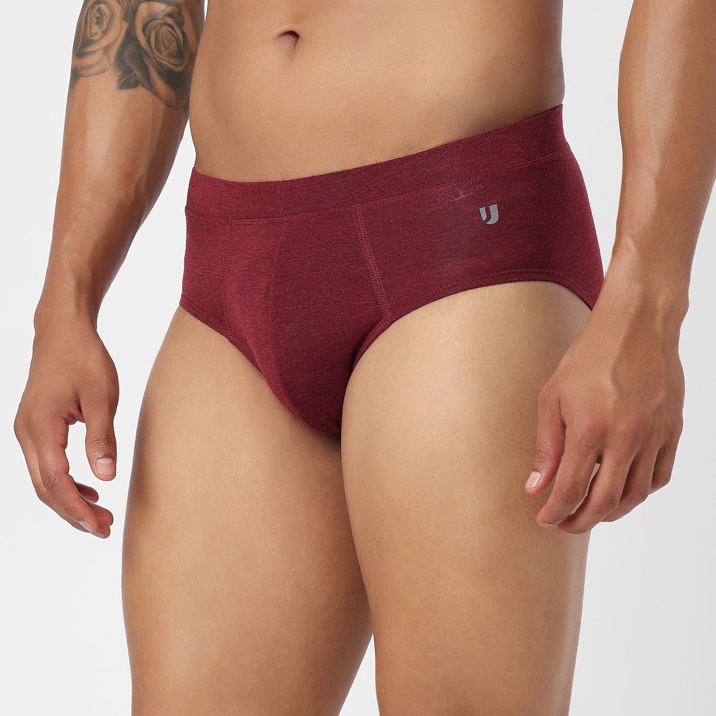 Underjeans Maroon Spandex Brief