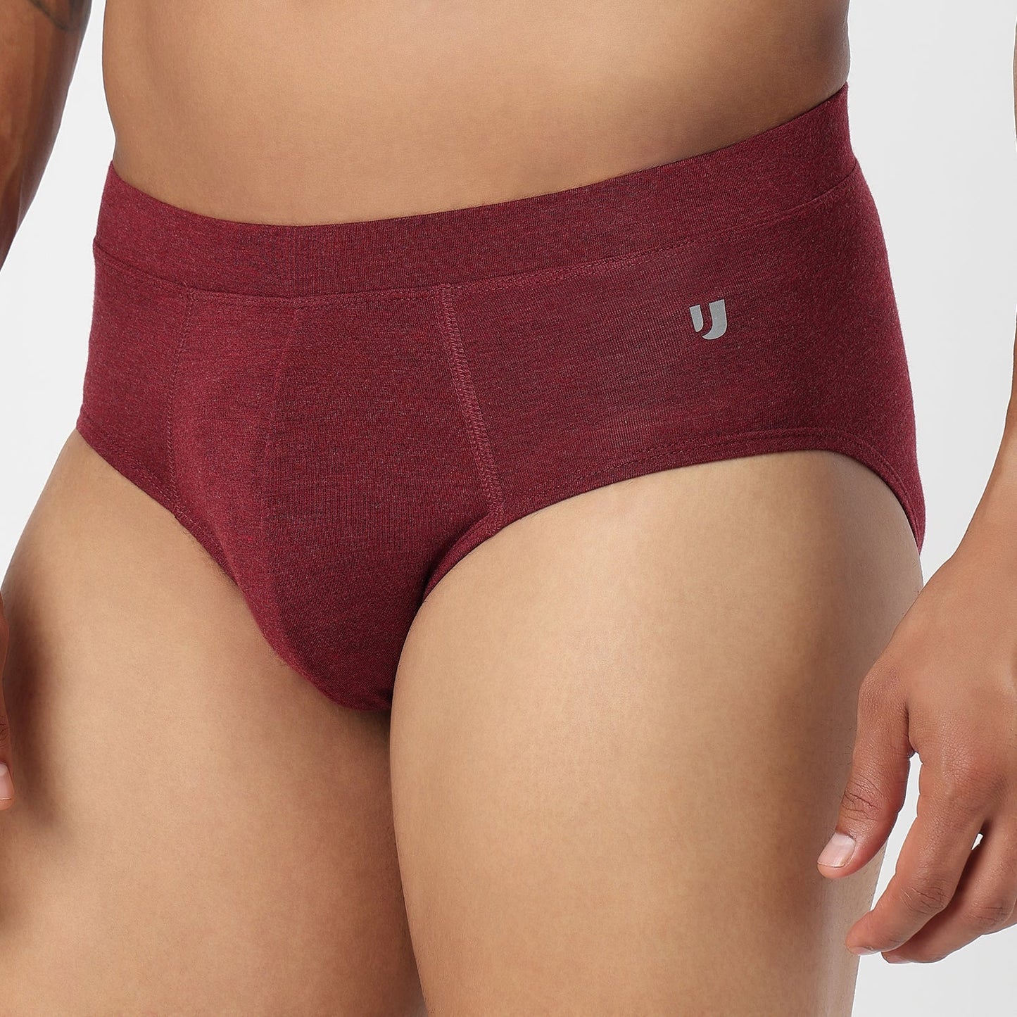 Underjeans Maroon Spandex Brief