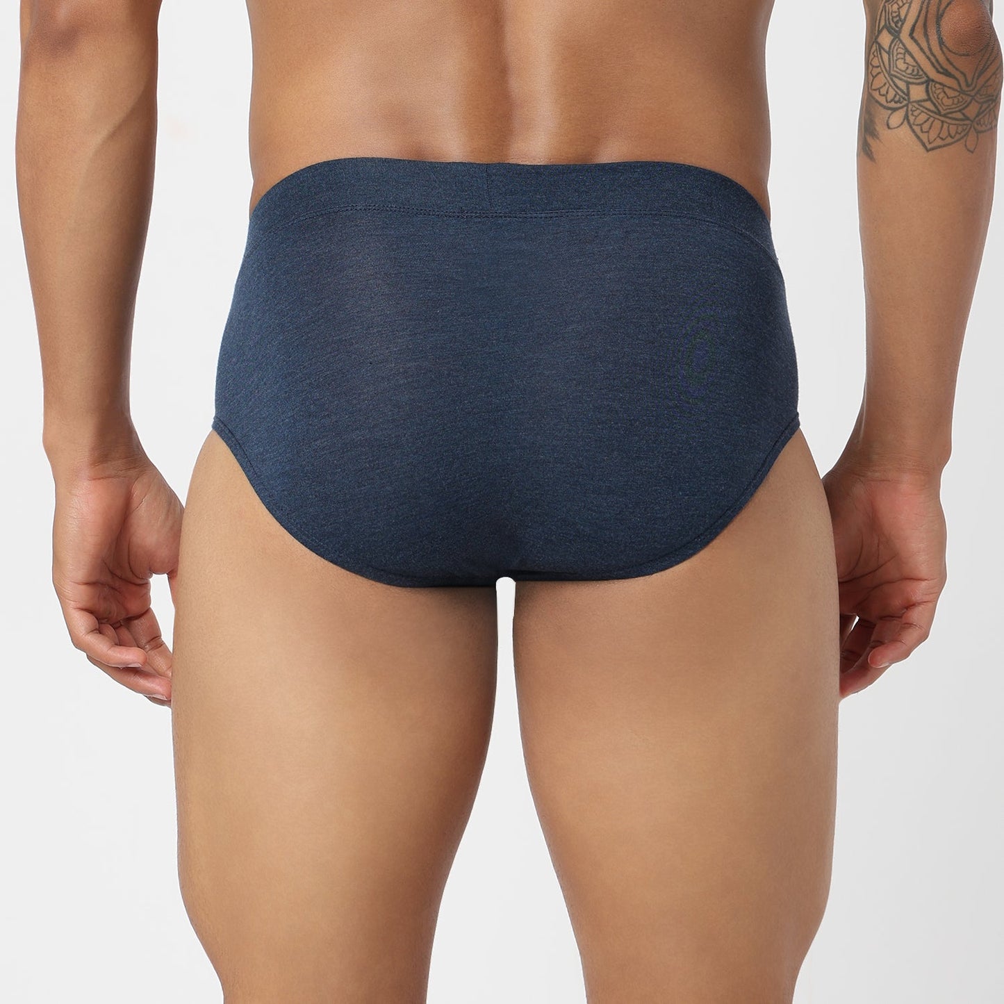 Underjeans Navy Spandex Brief