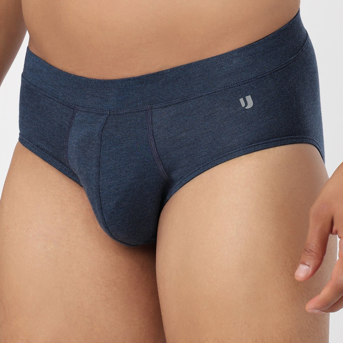 Underjeans Navy Spandex Brief