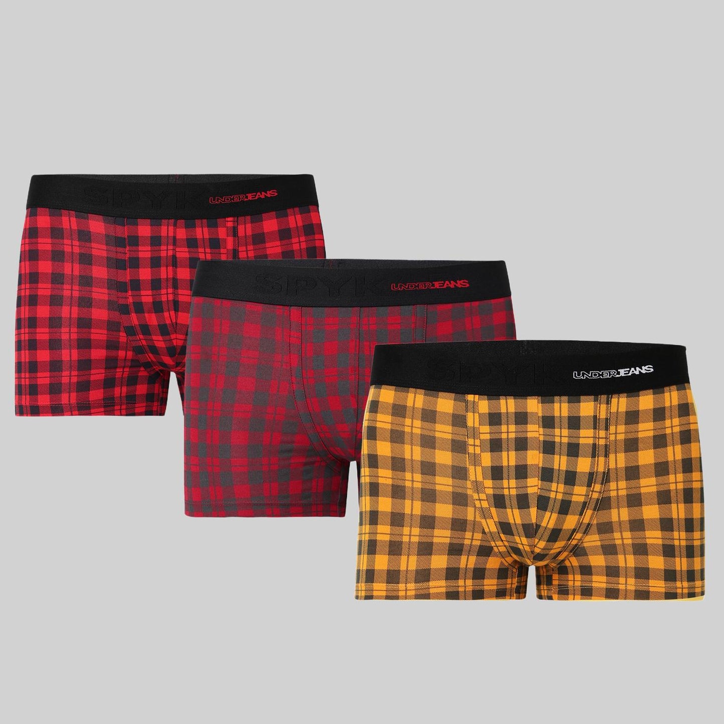Underjeans Pack Of 3 Cotton Blend Mid-Rise Trunks