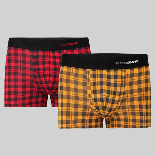 Underjeans Pack Of 2 Cotton Blend Mid-Rise Trunks